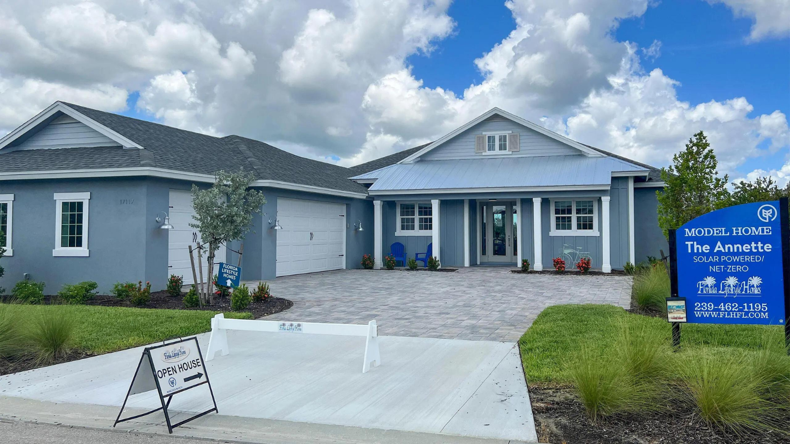 Creating a Culture of Sustainability in Homebuilding | A newly built home in Babcock Ranch, Florida, in July 2022. Photo: Jennifer Graylock/Alamy